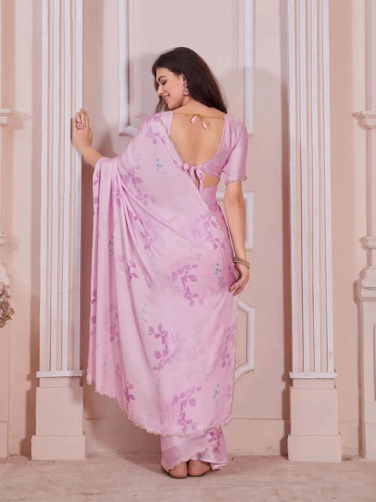Mehak 642 Series Pure Satin Georgette Digital Print Wholesale Fancy Sarees Catalog — Wholesale Sarees, MPA wholesale from Surat — view 2